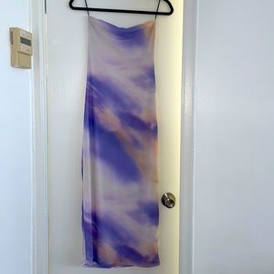 Strapless pastel dress